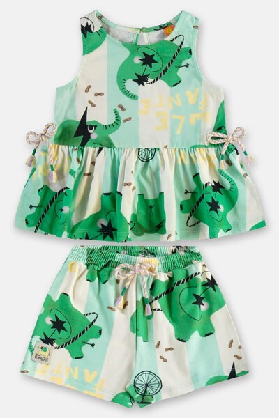 FotoConjunto blusa malha e short molecotton Três e Já