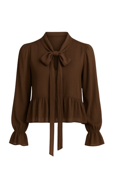 Foto Blusa de chifon com amarração Kwi