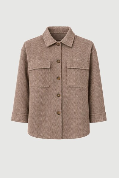 Foto Casaco feminino em lã batida Kwi