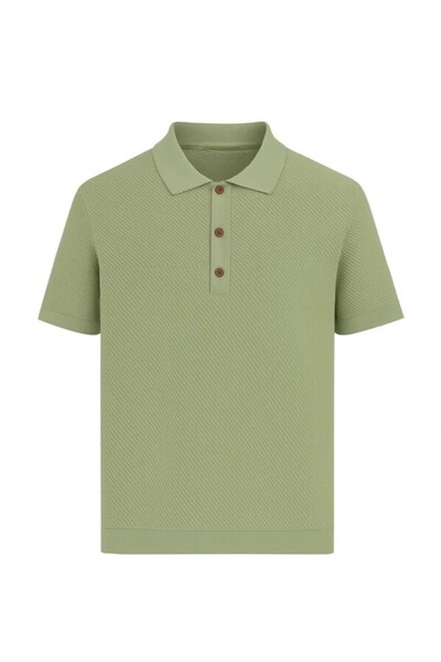 Foto Camisa polo em tricot com botões Kwi