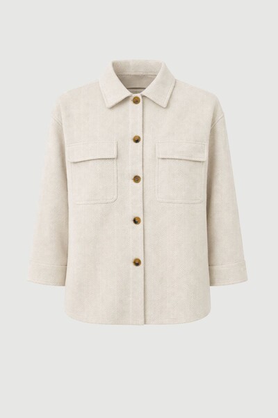 Foto Casaco feminino em lã batida Kwi