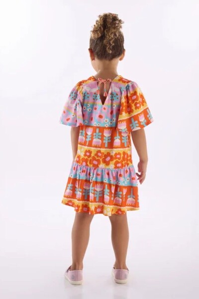 FotoVestido manga curta em malha digital Três e Já