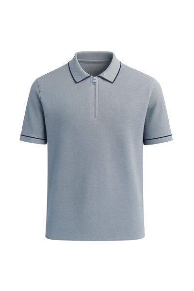 Foto Polo masculina com zíper Kwi