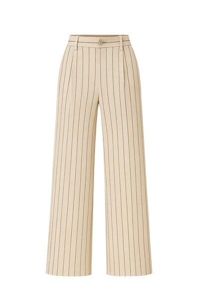 Foto Calça alfaiataria pantalona listrada Kwi