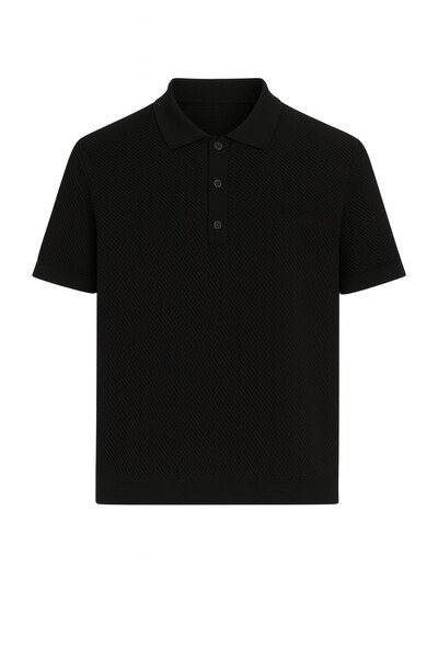 Foto Camisa polo em tricot com botões Kwi