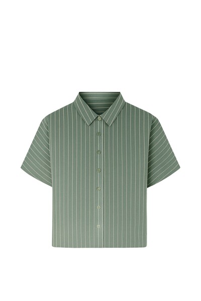 Foto Camisa feminina risca de giz Kwi