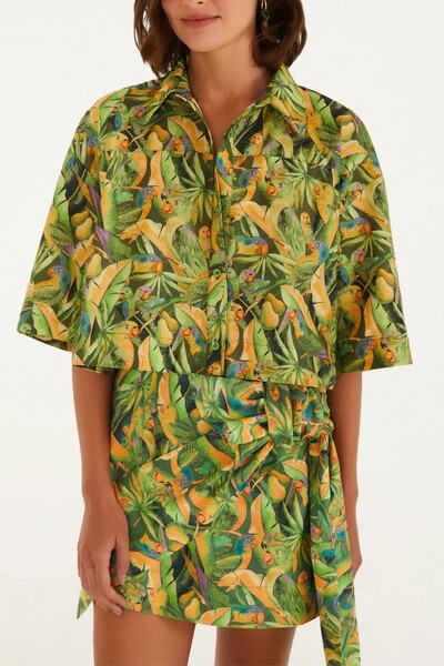 Foto Camisa floresta de passarinho Farm
