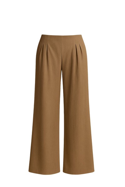 Foto Calça pantalona com pregas feminina Kwi