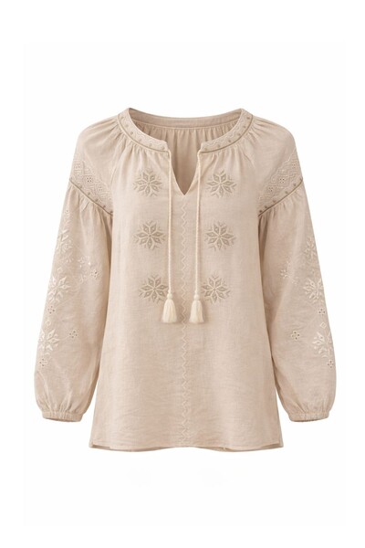 Foto Bata bordada manga longa Kwi