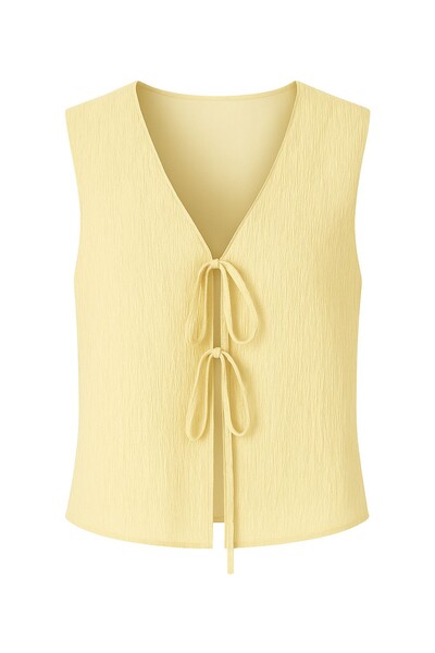 FotoBlusa amarração em crepe seersucker Kwi