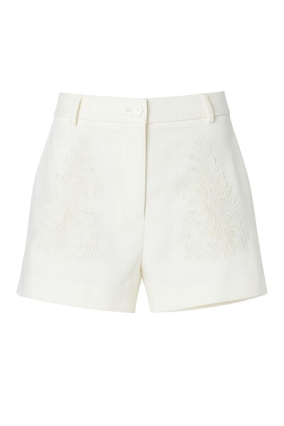 Foto Shorts feminino de alfaiataria bordado Kwi
