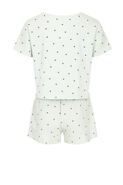 FotoPijama Feminino Short doll manga curta verde claro Kwi
