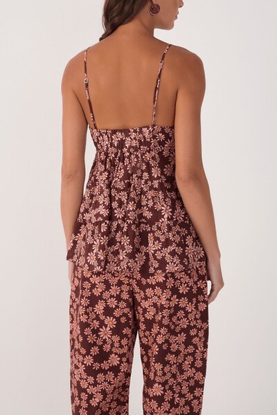 FotoBlusa recortes estampa margaridas rosa Dress to