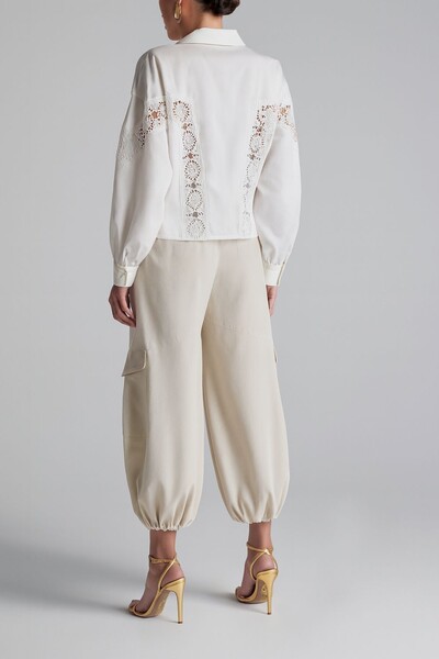 FotoCamisa aura tricoline off white Rock Lola