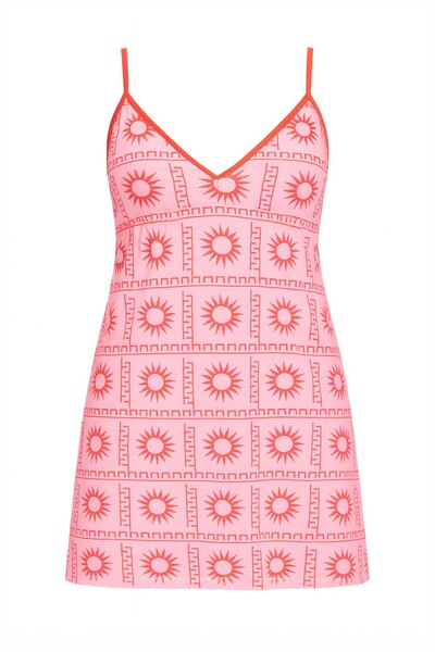 Foto Pijama feminino Camisola alça rosa Kwi