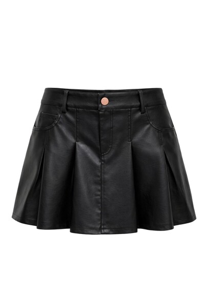 Foto Mini saia pu com pregas Kwi