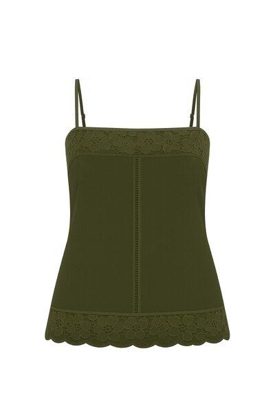 Foto Blusa alça algodão com renda Kwi