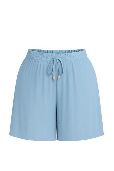 Foto Short feminino plus size com amarração Kwi