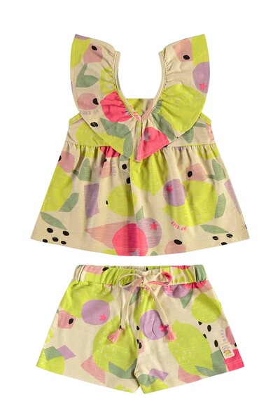 FotoConjunto blusa e short em malha flame Up Baby