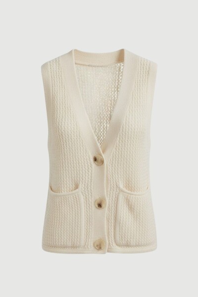 Foto Colete feminino em tricot vazado Kwi