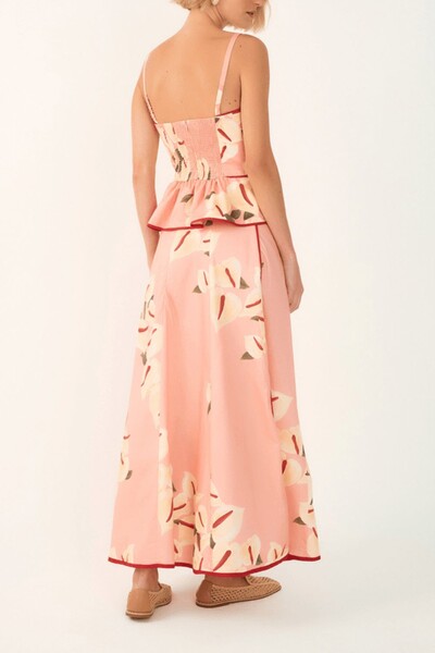 FotoSaia cropped tricoline estampa antúrio Dress to
