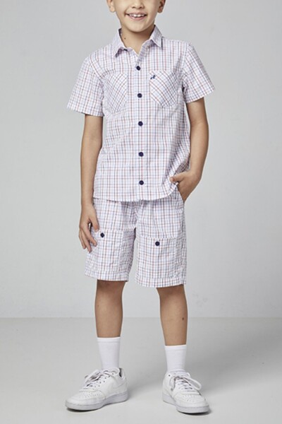Foto Bermuda infantil xadrez Oliver