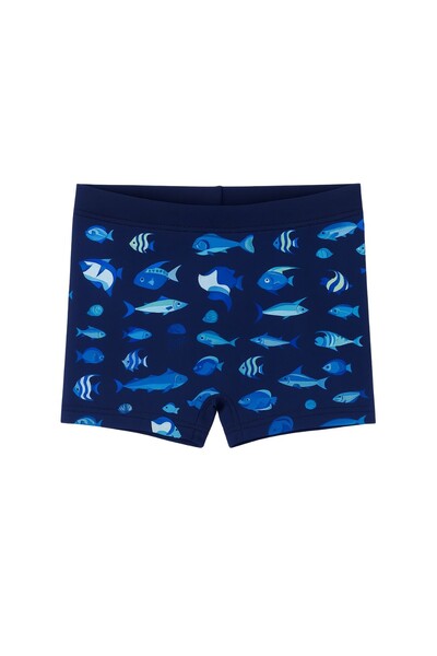 Foto Sunga infantil estampada tubarão e peixes Kwi