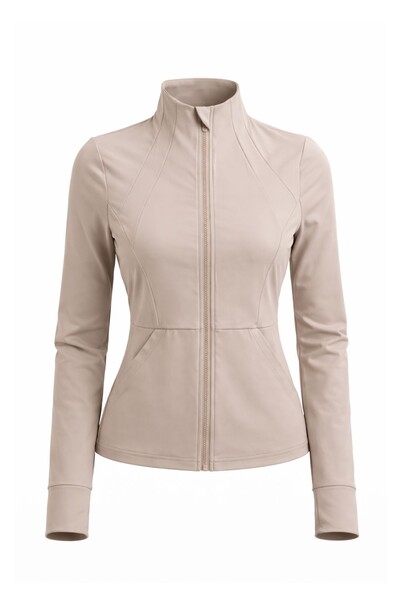 Foto Jaqueta fitness feminina em poliamida Kwi