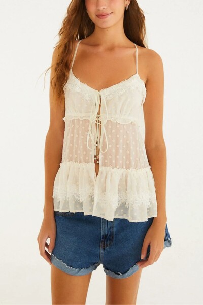 Foto Short jeans baixo bainha Farm