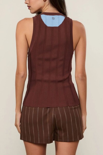 FotoRegata de tricot cropped rib Animale