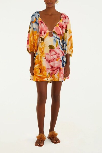 Foto Vestido curto floral rebeca Farm