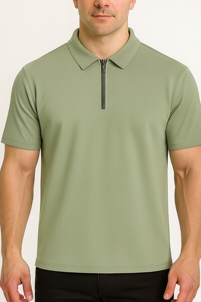 Foto Camiseta polo masculina com zíper Kwi