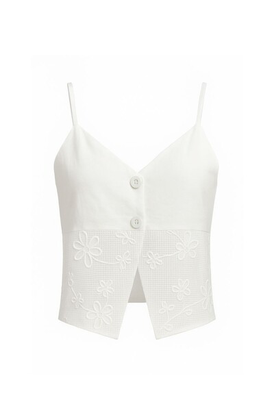 Foto Blusa de alça c/ renda na barra Kwi