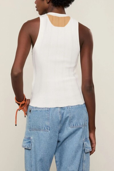 FotoRegata de tricot cropped rib Animale
