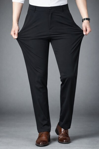 FotoCalça alfaiataria esportiva em poliamida masculina Kwi