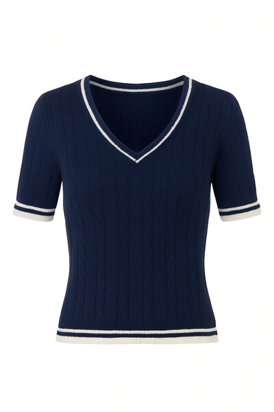 Foto Blusa tricot gola v Kwi