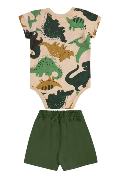 FotoConjunto body malhão rustic e bermuda moletom s/ felpa Up Baby