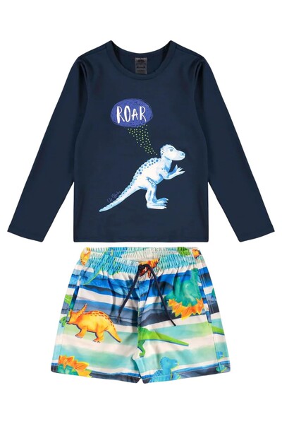 Foto Conjunto camiseta malha uv fps+50 e short microfibra Up Baby