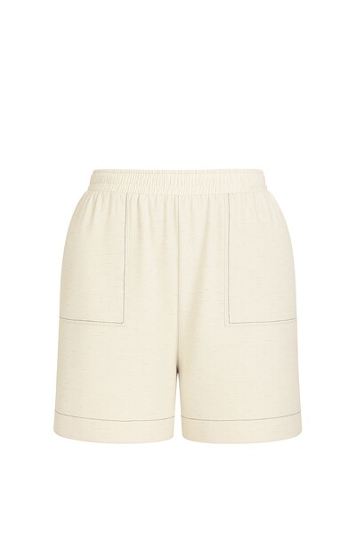 Foto Bermuda feminina com contraste Kwi