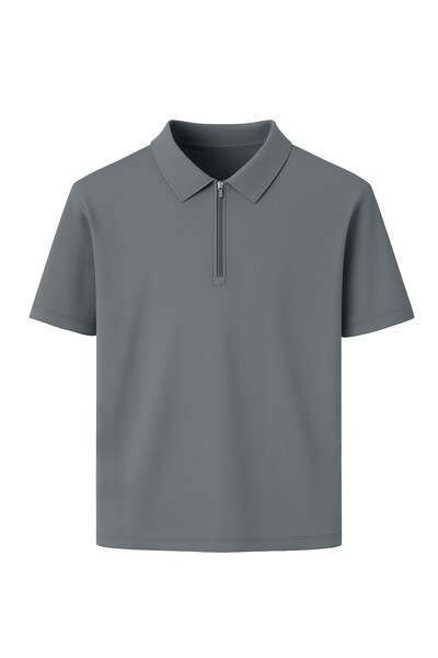 Foto Camiseta polo masculina com zíper Kwi
