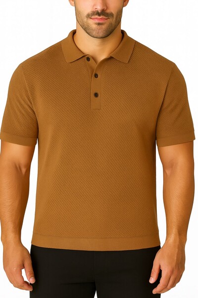Foto Camisa polo em tricot com botões Kwi