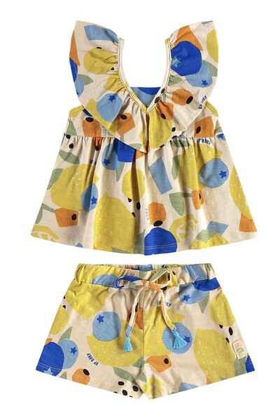 FotoConjunto blusa e short em malha flame Up Baby