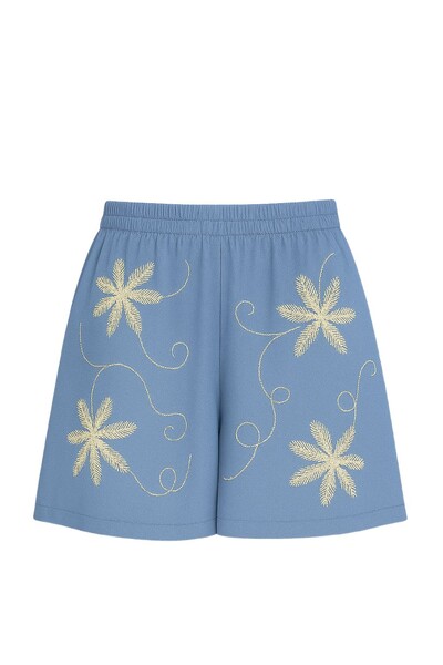 Foto Short com bordado floral feminino Kwi