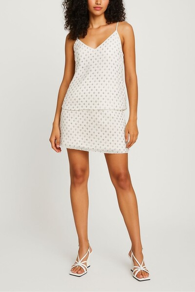 Foto Saia curta rede com strass Kwi