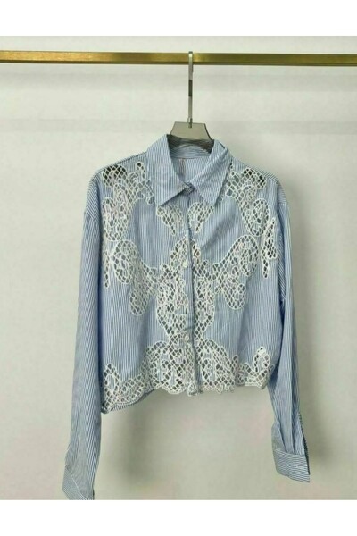 FotoCamisa listrada bordada Kwi