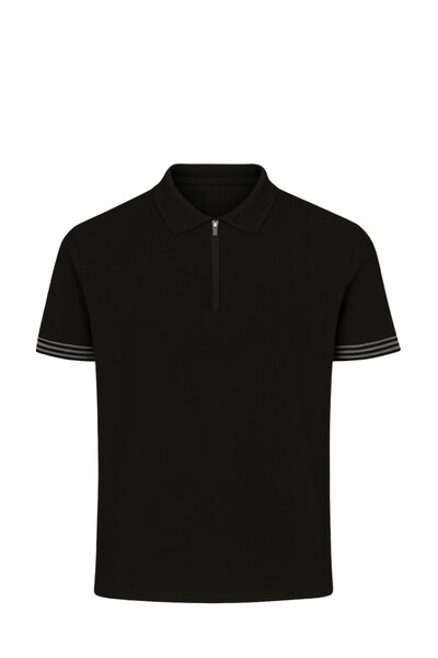 Foto Polo masculina com zíper e detalhe na manga Kwi
