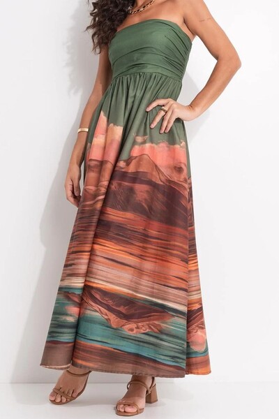 Foto Vestido midi dunas Farm