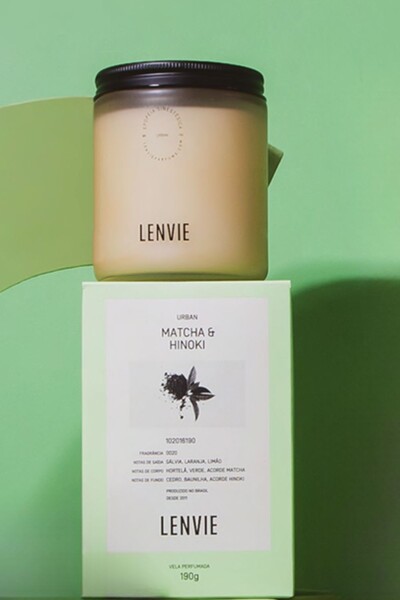 Foto Vela perfumada matcha & hinoki urban 190g Lenvie