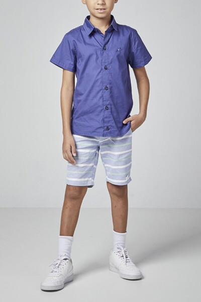 Foto Camisa infantil com mangas curtas e botões frontais Oliver