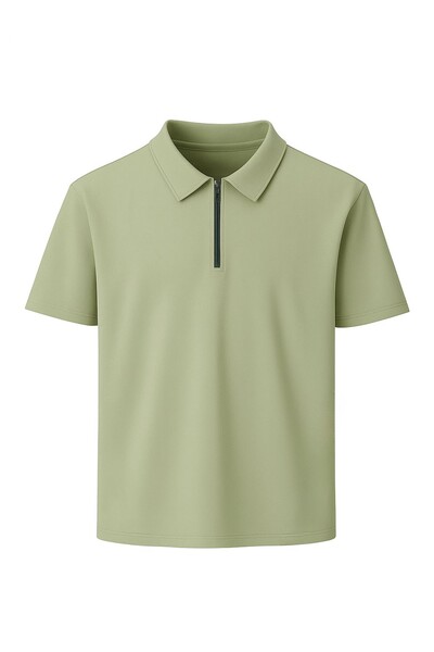 Foto Camiseta polo masculina com zíper Kwi